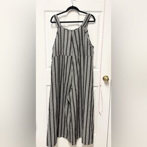 BloomChic Black and White Striped Jumpsuit